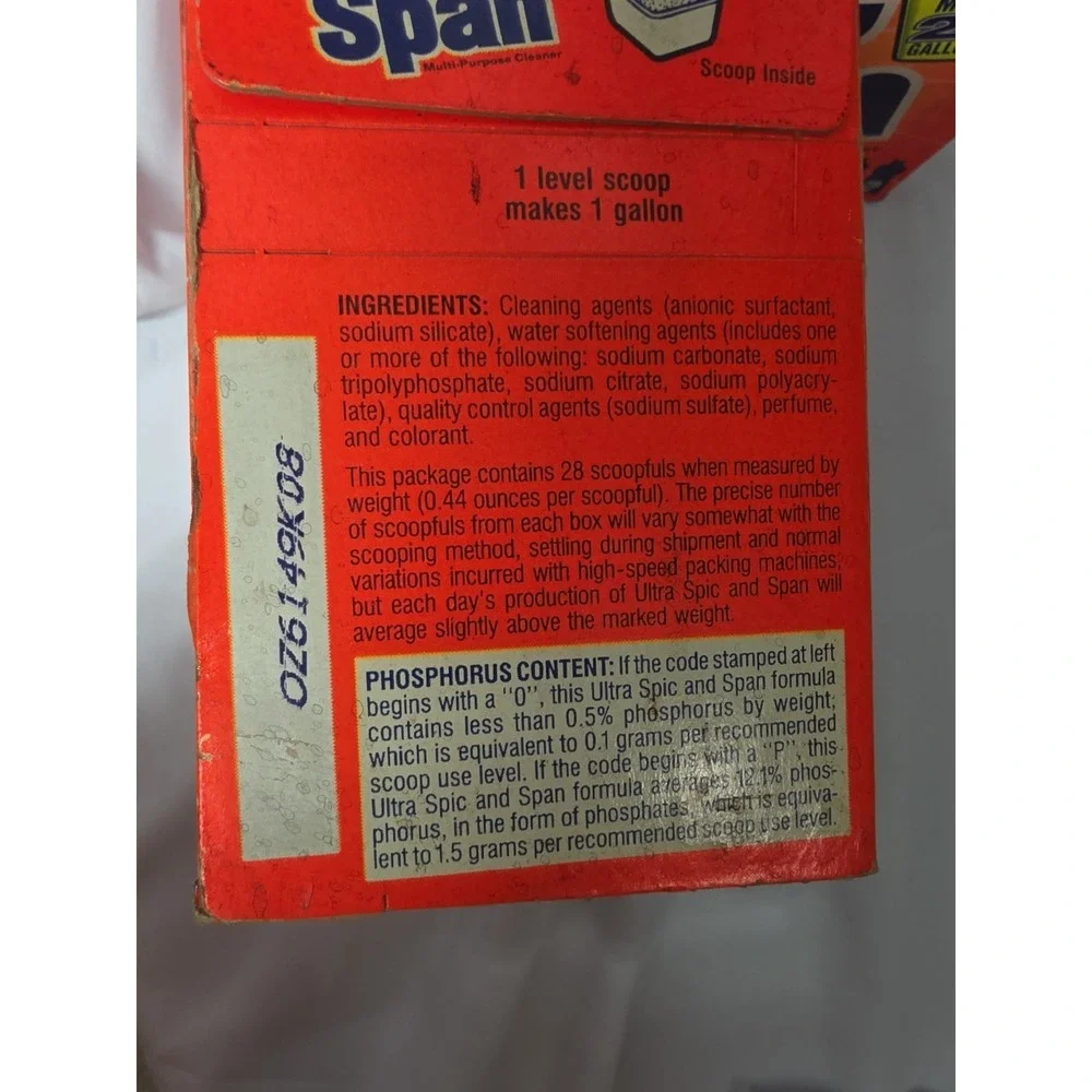 Vintage 2 Ultra Spic and Span Multi Purpose Cleaner Powder 12.4 oz